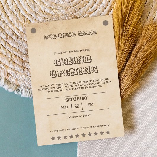 Invitation Événement commercial occidental polyvalent du sud