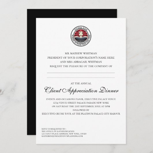 Invitation Événement d'appréciation (Devant / Derrière)