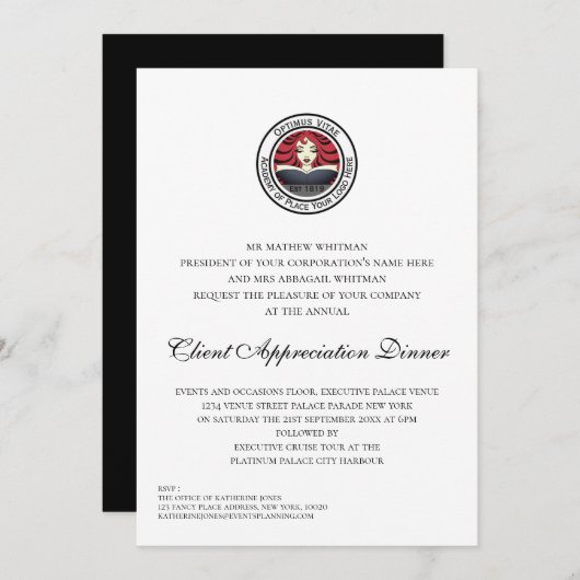 Invitation Événement d'appréciation du client (Devant / Derrière)