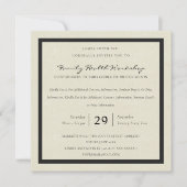 INVITATION ÉVÉNEMENT D'ATELIER CLASSIQUE BLACK WHITE DAMASK (Devant)