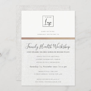 INVITATION ÉVÉNEMENT D'ATELIER DE LIGNE D'OR FAUX OFFICIEL