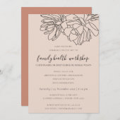 INVITATION ÉVÉNEMENT D'ATELIER SUCCULENT DE BLUSH PEACH DESER (Devant / Derrière)