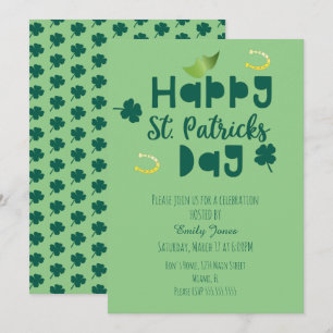 Invitation Événement de célébration de la Saint-Patrick Trèfl