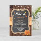 Invitation Événement de citrouille de fête de la récolte à ca (Debout devant)