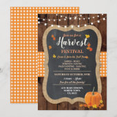 Invitation Événement de citrouille de fête de la récolte à ca (Devant / Derrière)