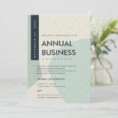 INVITATION ÉVÉNEMENT DE CONFÉRENCE ART ABSTRAIT MODERNE BLEU  (Debout devant)