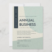 INVITATION ÉVÉNEMENT DE CONFÉRENCE D'ART ABSTRAIT MODERNE BLE (Devant)