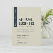 INVITATION ÉVÉNEMENT DE CONFÉRENCE KRAFT BLANC NAVY MINIMAL M (Debout devant)