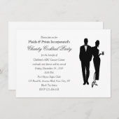 Invitation Événement de cravate noire de dîner de charité (Devant / Derrière)