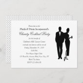 Invitation Événement de cravate noire de dîner de charité (Devant / Derrière)