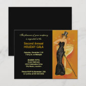 Invitation Événement de Cravate noire Formel (Devant / Derrière)