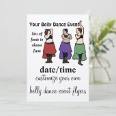 Invitation Événement de danse du ventre sur mesure (Debout devant)