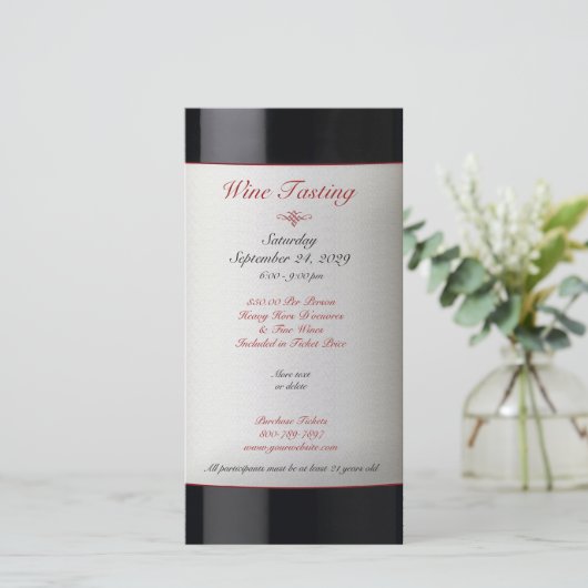 Invitation Événement de dégustation de vin (Debout devant)