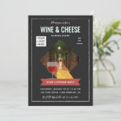Invitation Événement de dégustation de vin et de fromage ajou (Debout devant)