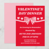 Invitation Événement de dîner de la Saint-Valentin (Devant / Derrière)