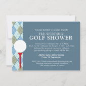 Invitation Événement de douche pour homme Golf jour avant le  (Devant)