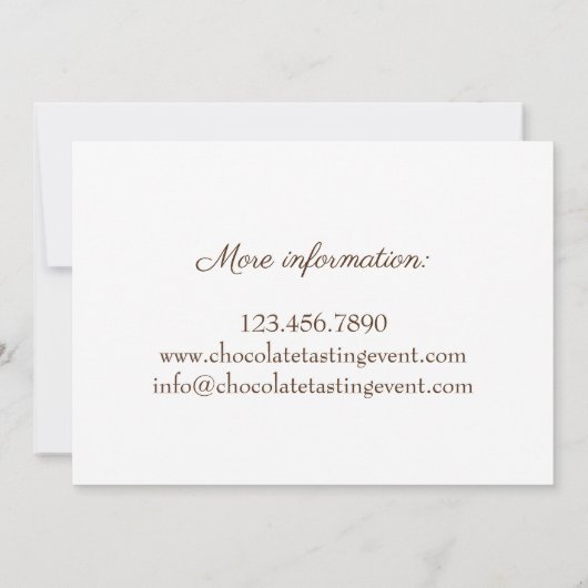 Invitation Événement de fabrication de chocolat Mendiants de  (Dos)