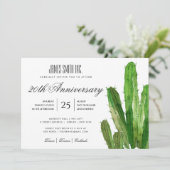 INVITATION ÉVÉNEMENT DE FÊTE D'ENTREPRISE AQUARELLE CACTUS DU (Debout devant)