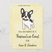 Invitation *~ Événement de Frenchie Bouledogue français Invit (Devant / Derrière)