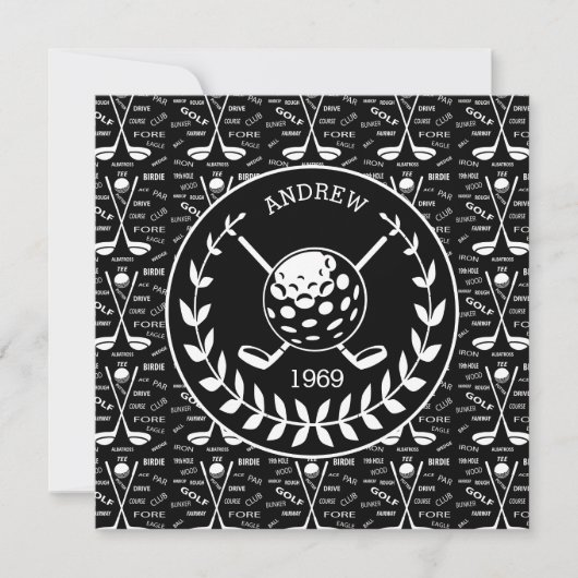 Invitation Événement de golf élégant (Devant)
