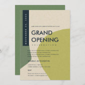 INVITATION ÉVÉNEMENT DE GRAND OUVERTURE D'ART ABSTRAIT MODERN (Devant / Derrière)