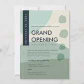 INVITATION ÉVÉNEMENT DE GRAND OUVERTURE D'ART ABSTRAIT MODERN (Devant)