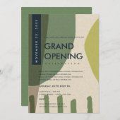 INVITATION ÉVÉNEMENT DE GRAND OUVERTURE D'ART ABSTRAIT MODERN (Devant / Derrière)