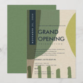 INVITATION ÉVÉNEMENT DE GRANDE OUVERURE D'ART ABSTRAIT MODERN (Devant / Derrière)