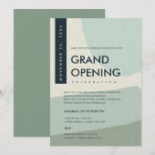INVITATION ÉVÉNEMENT DE GRANDE OUVERURE D'ART ABSTRAIT MODERN (Devant / Derrière)
