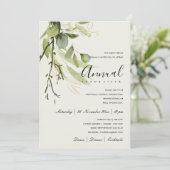 INVITATION ÉVÉNEMENT DE LA FÊTE LEAFY GREEN GOLD FOLIAGE (Debout devant)