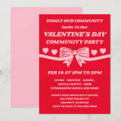 Invitation Événement de la Saint-Valentin communautaire (Devant / Derrière)