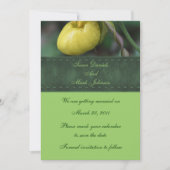 Invitation Événement de mariage floral de sabot de dame jaune (Devant)