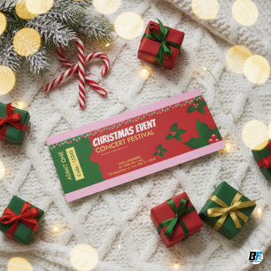 Invitation Événement de Noël Concert Festival Baies de Holly 