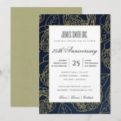 INVITATION ÉVÉNEMENT DE PARTIE D'ENTREPRISE FLEURALE ROSE BLA (Devant / Derrière)