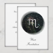 Invitation Événement de partie d'univers de signe d'étoile de (Devant / Derrière)