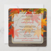 Invitation Événement de PixDezines, feuilles d'érable rustiqu (Dos)