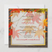 Invitation Événement de PixDezines, feuilles d'érable rustiqu (Dos)