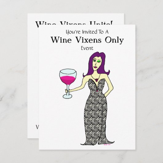 Invitation Événement de renarde de vin (Devant / Derrière)