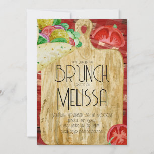 Invitation Événement de réseautage déjeuner brunch aquarelle