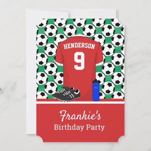 Invitation Événement de soccer junior RW (Devant)