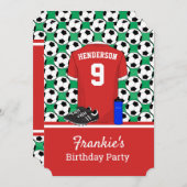 Invitation Événement de soccer junior RW (Devant / Derrière)