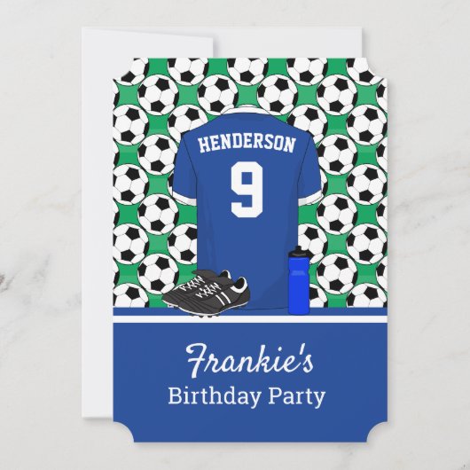 Invitation Événement de soccer pour jeunes juniors BLW (Devant)