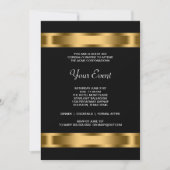 Invitation Événement de société Black Gold Black (Devant)