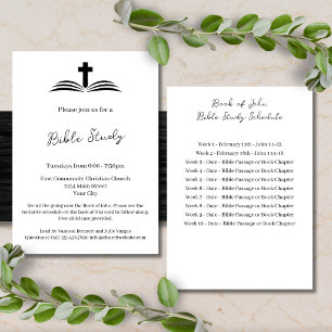 Invitation Événement d'église d'étude biblique simple moderne