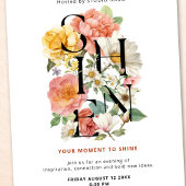 Invitation Événement d'entreprise créatif SHINE Floral
