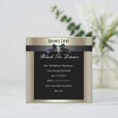 Invitation Événement d'entreprise Formel Cravate Noire Champa (Debout devant)