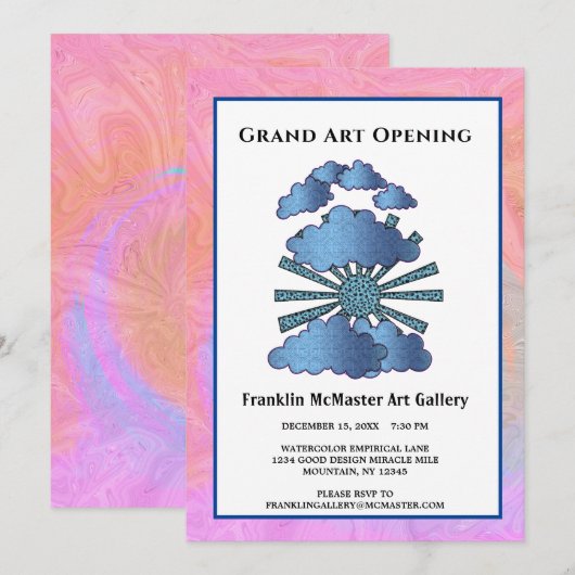 Invitation Événement d'entreprise personnalisé (Devant / Derrière)