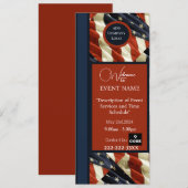 Invitation Événement d'entreprise Red White & Blue  (Devant / Derrière)