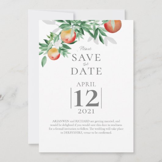 Invitation Événement d'été au verger à date (Devant)