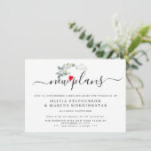 Invitation Événement différé de Modern Leafy Nouveaux plans (Debout devant)